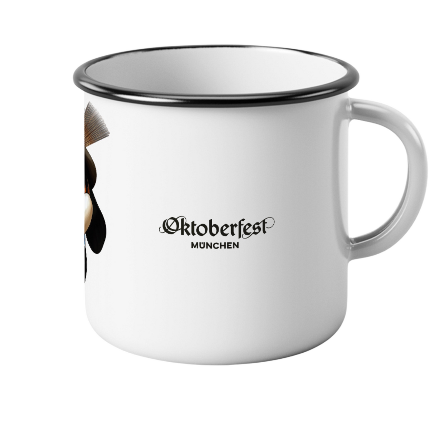 Oktoberfest™ Emaille Tasse Grinsewaldi