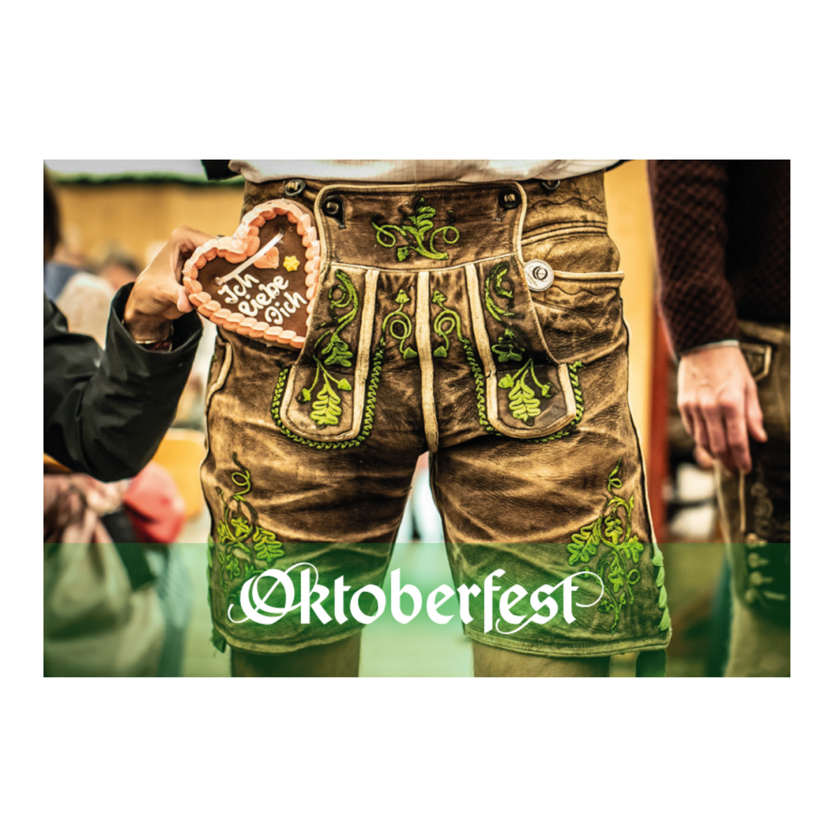 Oktoberfest™ Fotomagnet Lederhose Herz