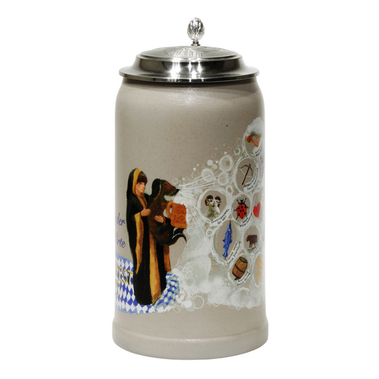 Wiesn Wirte Krug 2025 echt Salzglasiert mit Zinndeckel