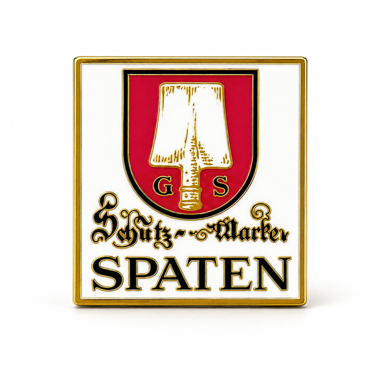 Anstecker Spaten Logo Weiß