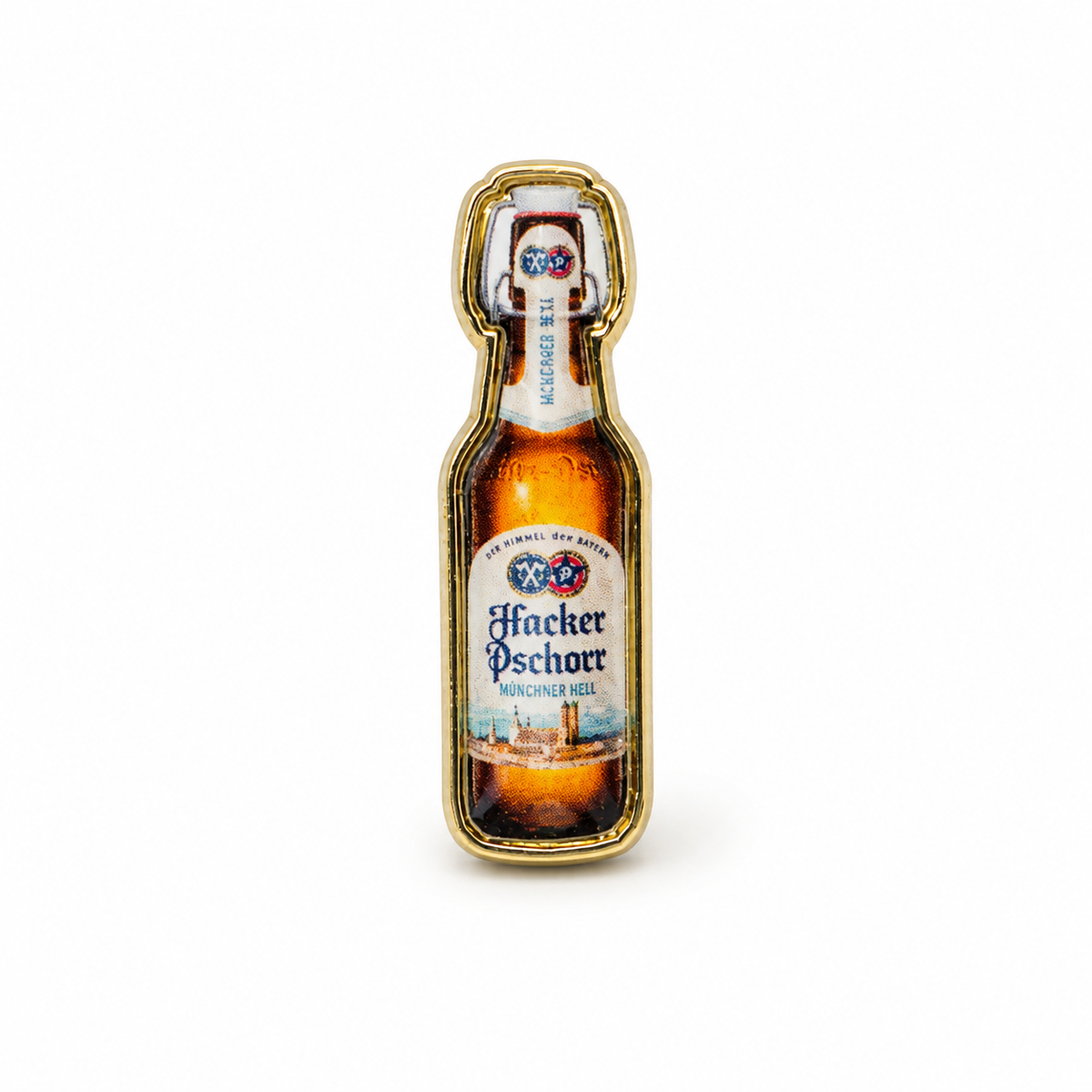 Anstecker Hacker Pschorr Bierflasche
