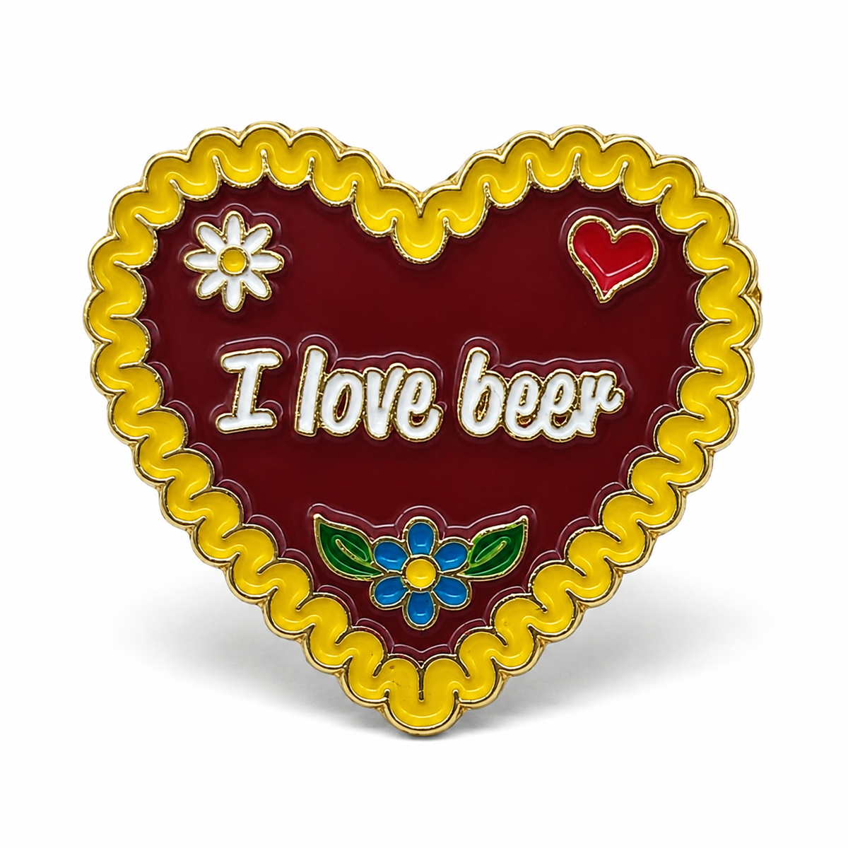 Anstecker Lebkuchenherz I love beer