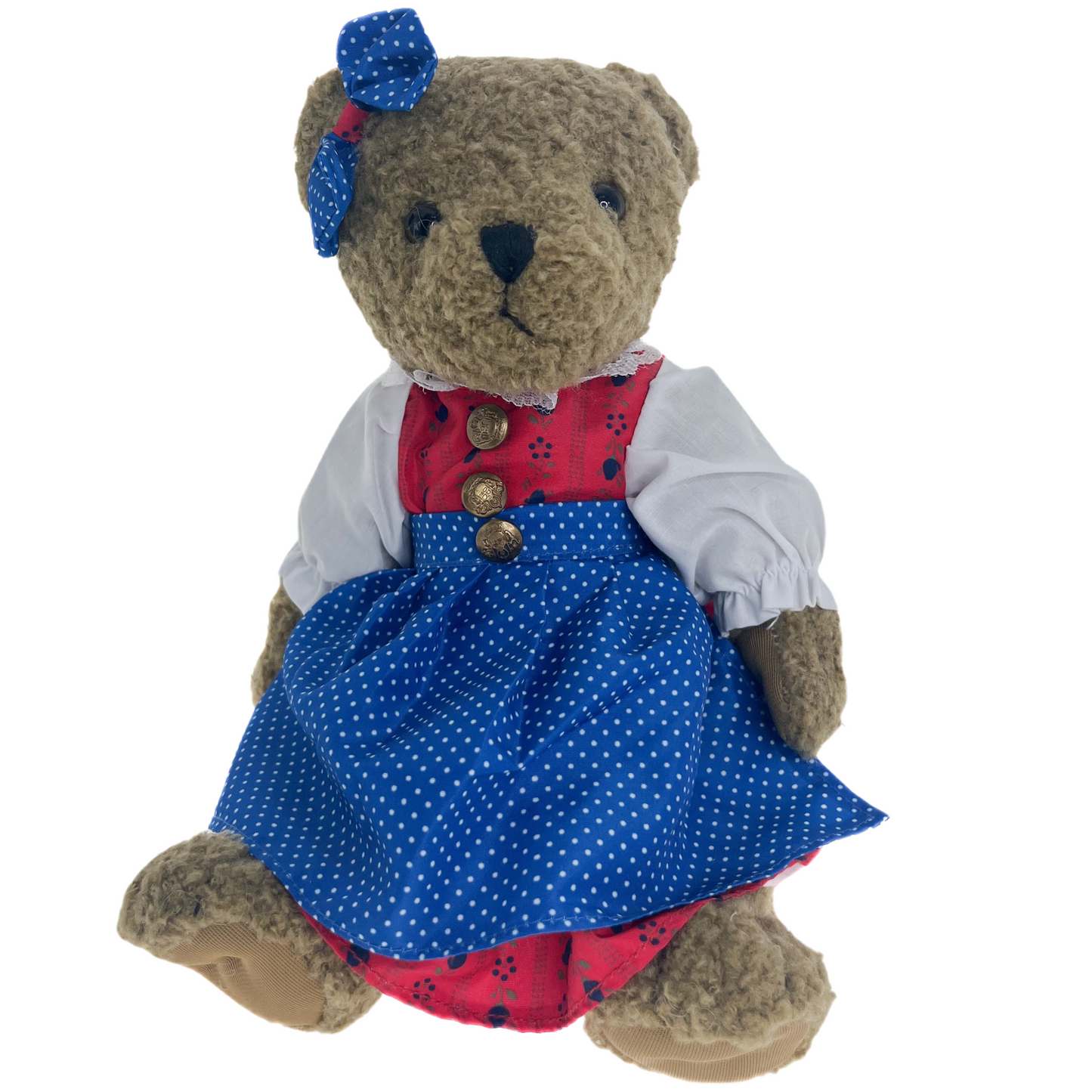 Bavarian Teddy Bear Sophia Tracht Dirndl, 30 cm