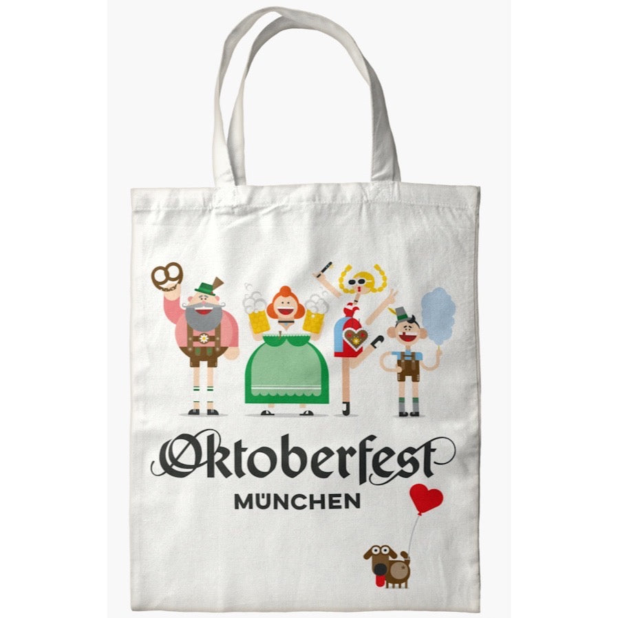 Jutetasche Oktoberfest "Happy Bayern"