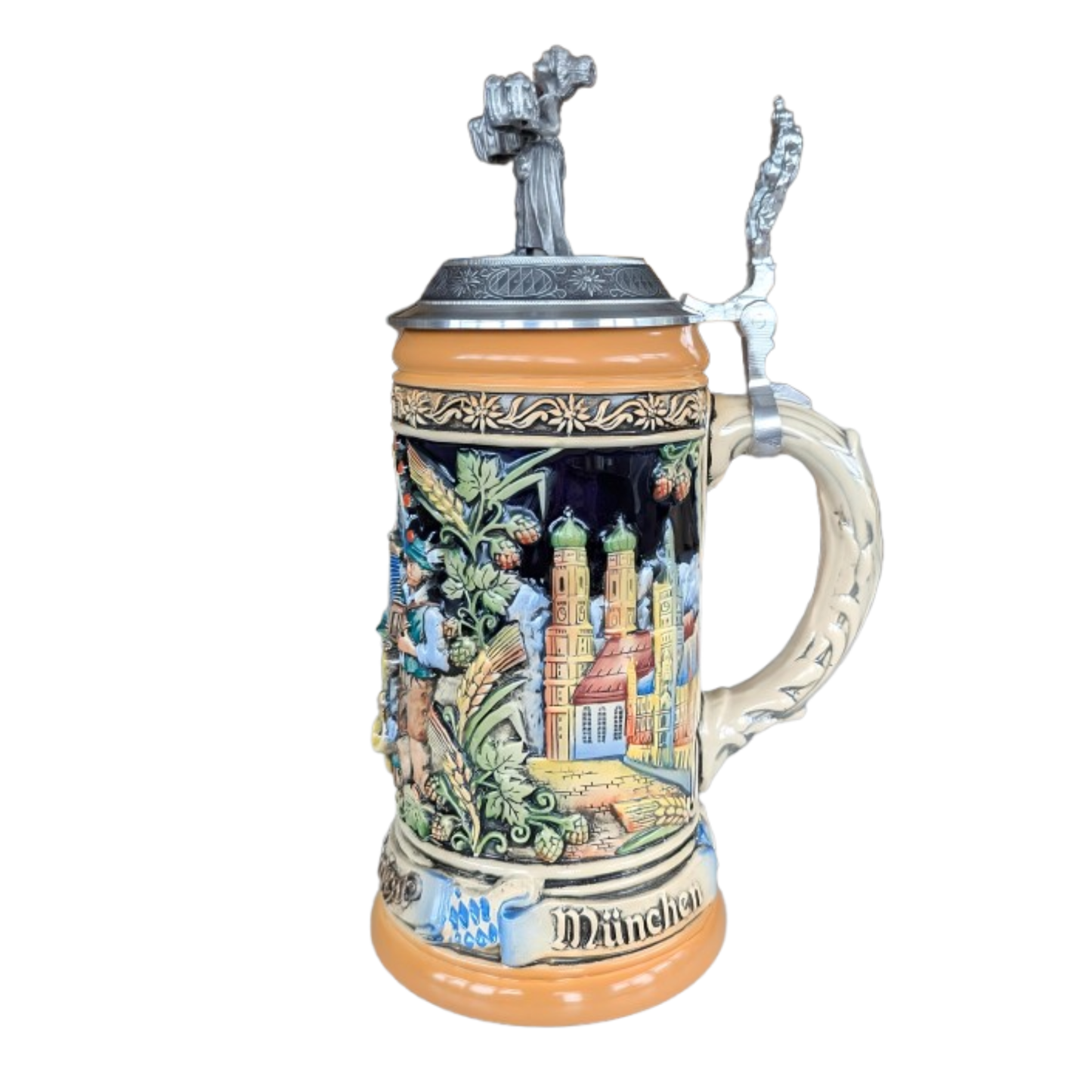 Oktoberfest™ Relief-Sonderkrug Motiv 2025 mit Zinndeckel Zensi