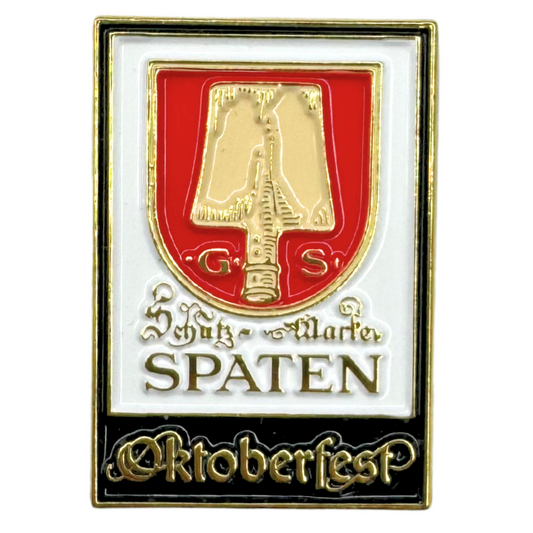 Oktoberfest™ Pin Spaten Logo Weiß