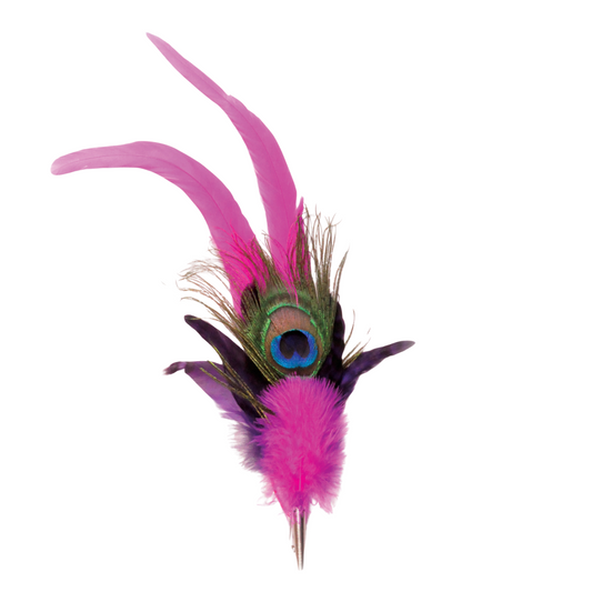 Feder Pfauenauge Pink