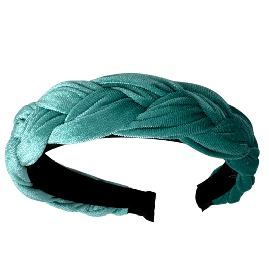 Haarreif Samt Aquamarin