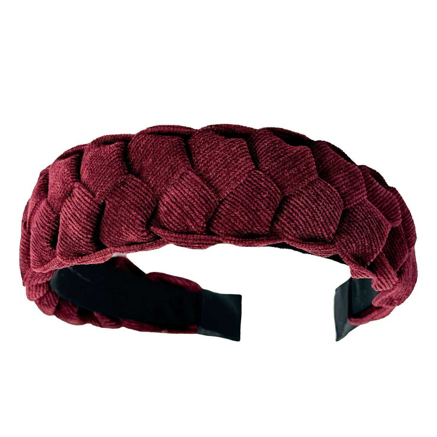 Haarreif Cord Weinrot