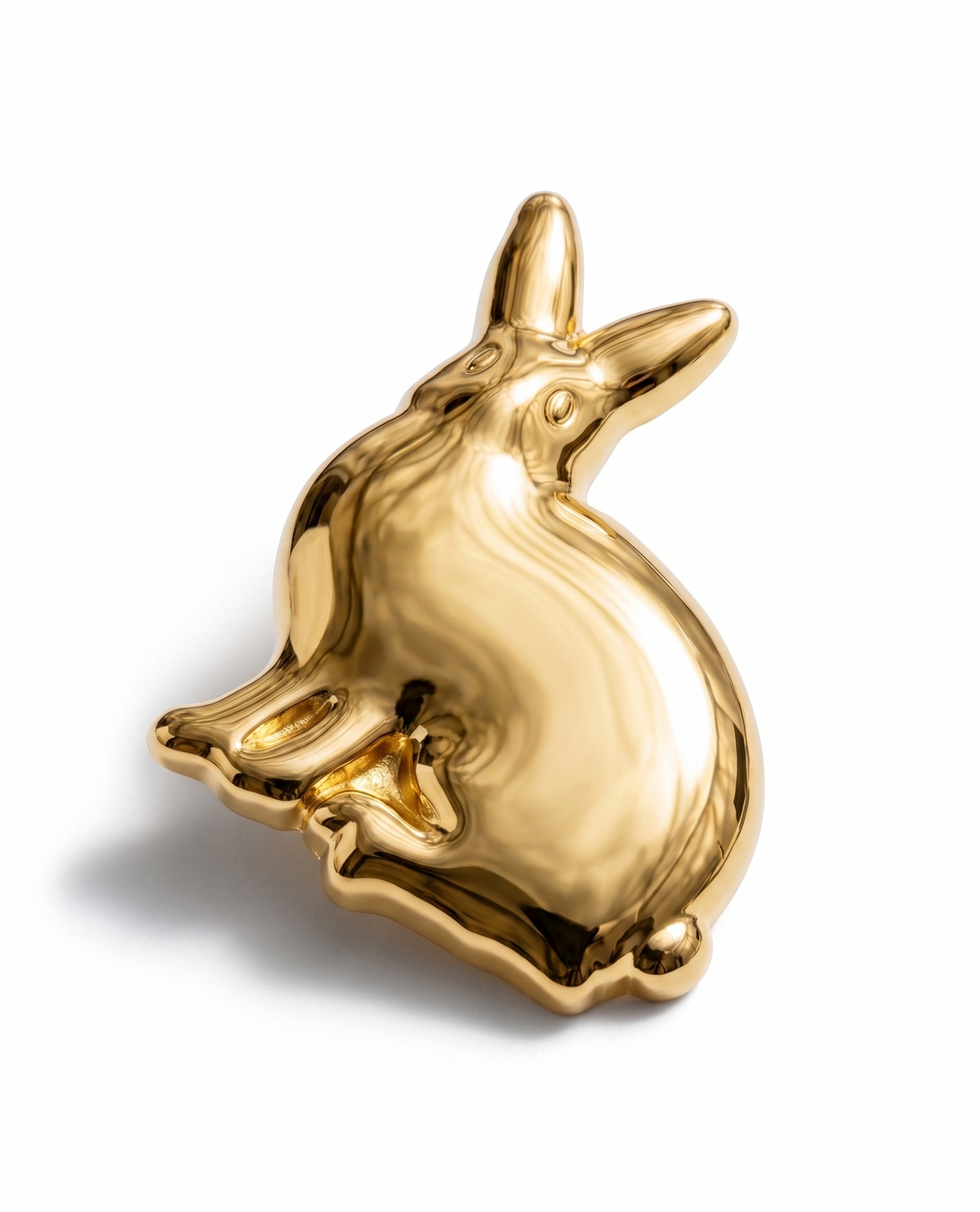 Anstecker Hase gold