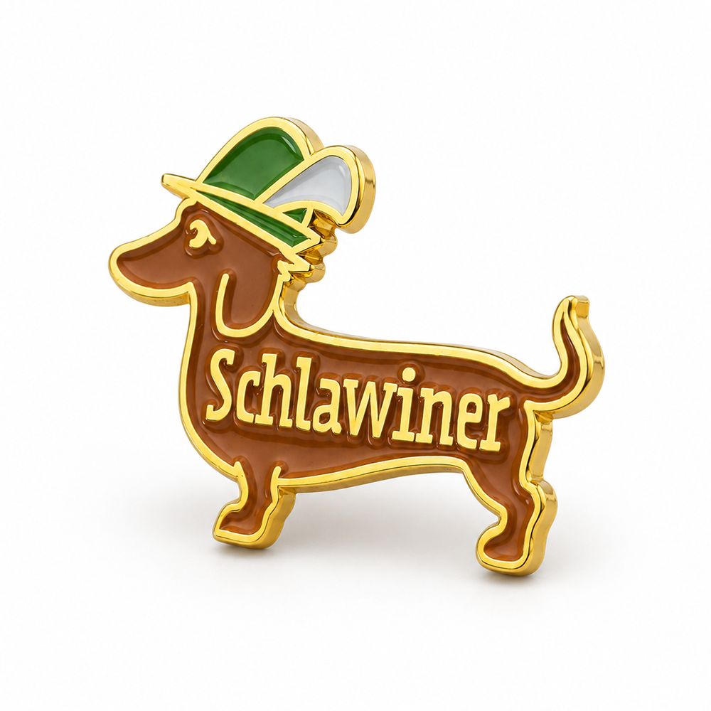 Anstecker Spruch "Schlawiner" bunt