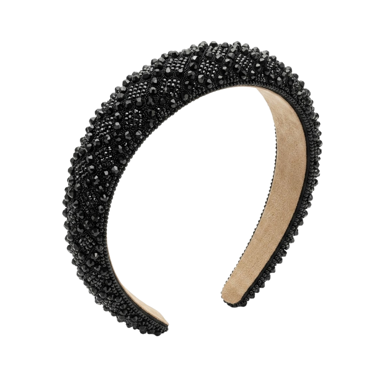 Haarreif Perle Raute schwarz