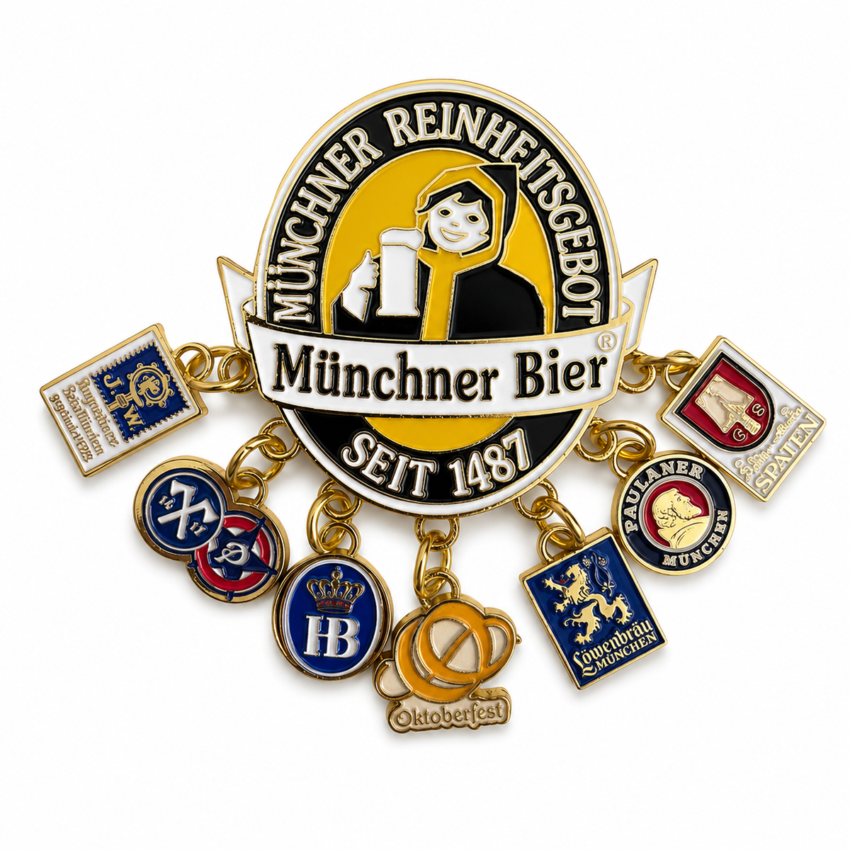 Oktoberfest™ Metallmagnet VMB mit Brauereien Charms