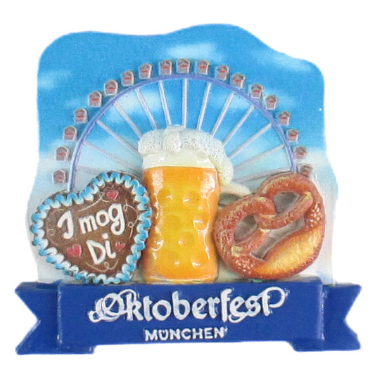 Oktoberfest™ magnet jug, pretzel, heart