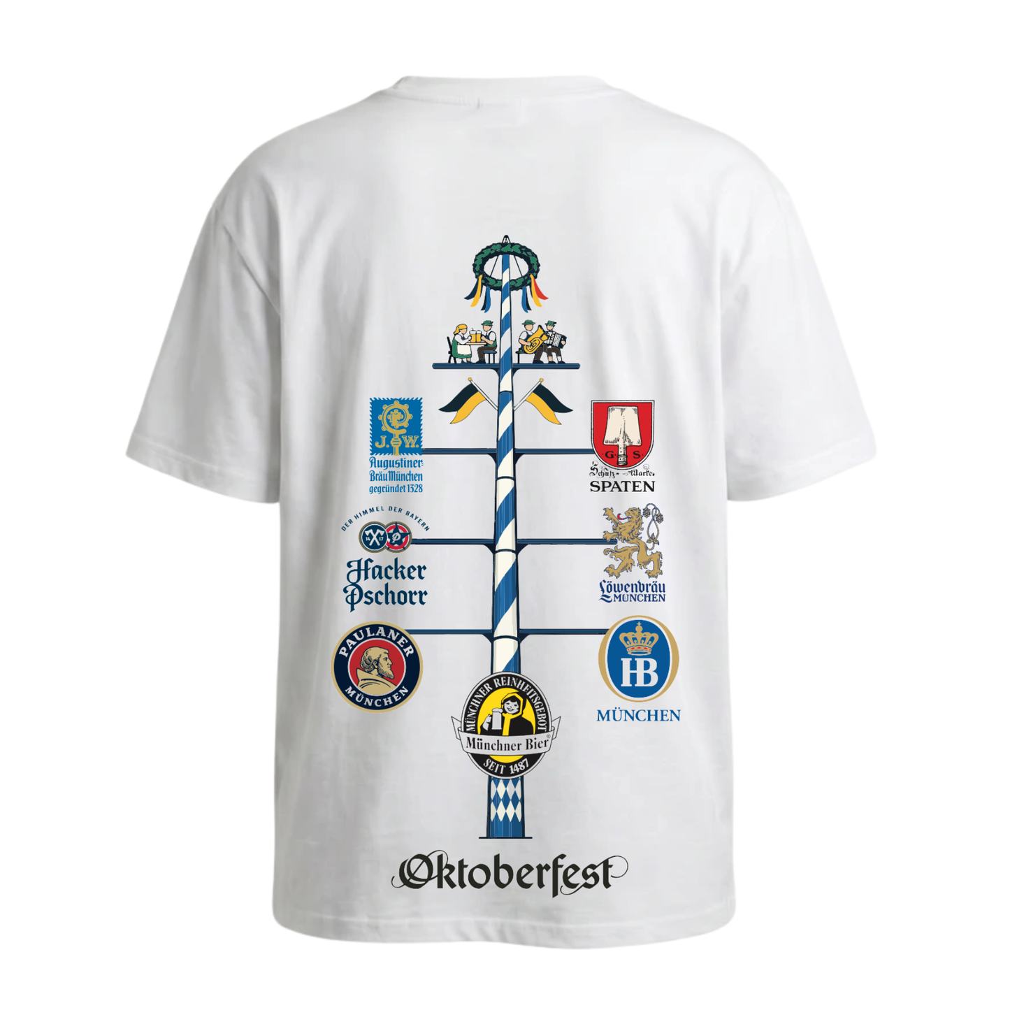 Oktoberfest™ Shirt Münchener Brauereien Weiß
