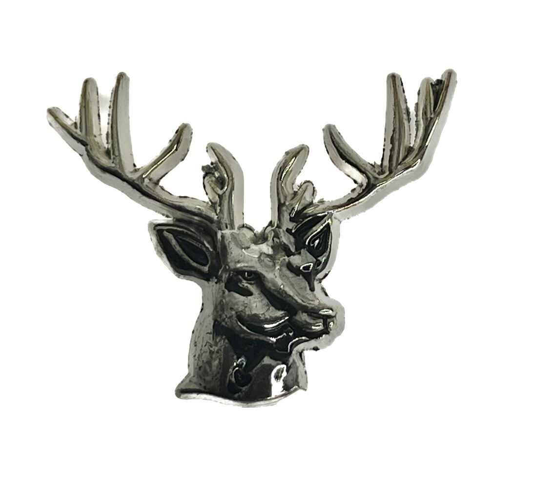 Pin Hirschkopf Silber