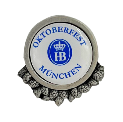 Anstecker Hofbräuhaus "Oktoberfest" silber, rund