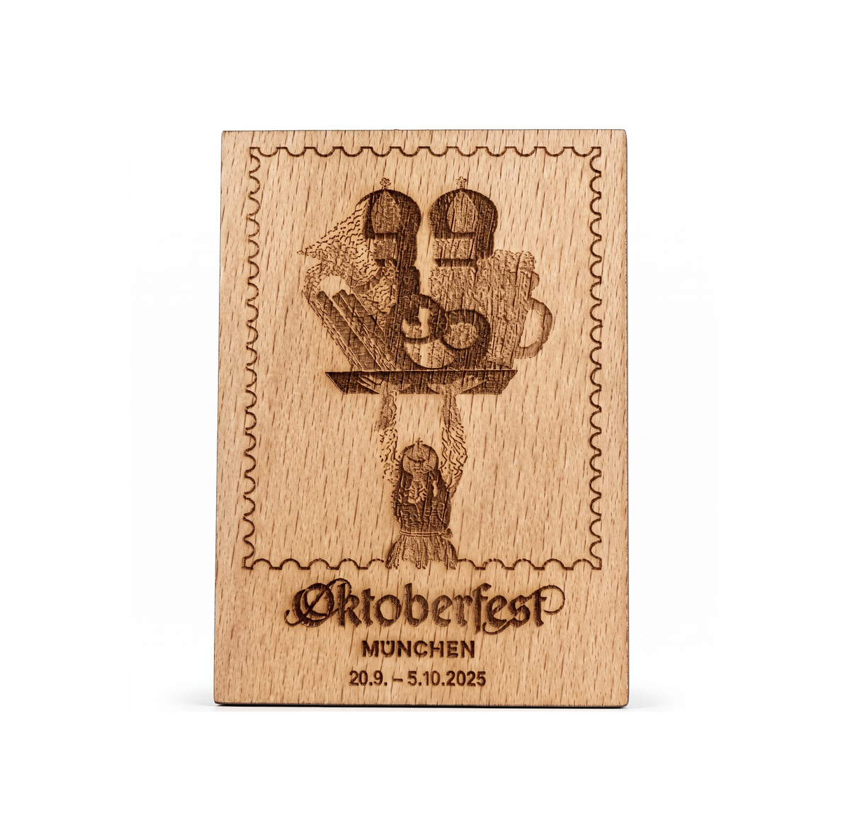 Oktoberfest™ Holzmagnet 2025 Groß