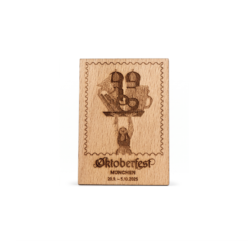 Oktoberfest™ Holzmagnet 2025 Klein