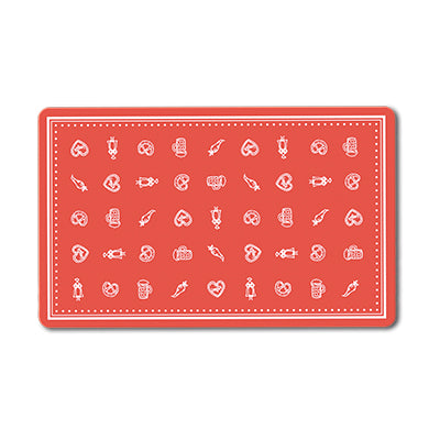 Frühstücksbrett bayerische Icons, rot-weiß