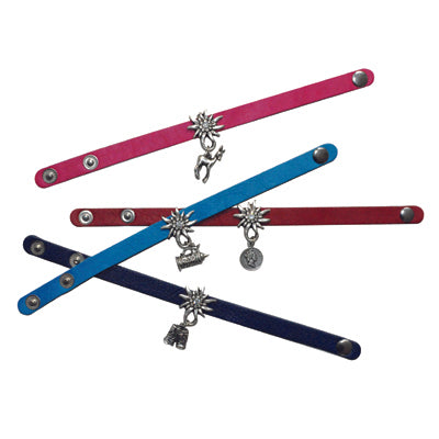 Edelweiss leather bracelet