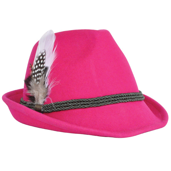 Traditional hat Tyrolean style pink