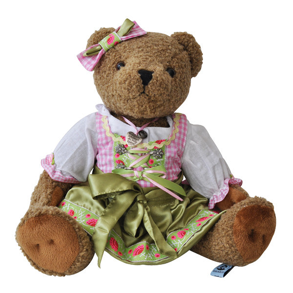 Bavarian Teddy Bear Johanna Tracht Dirndl, 30 cm