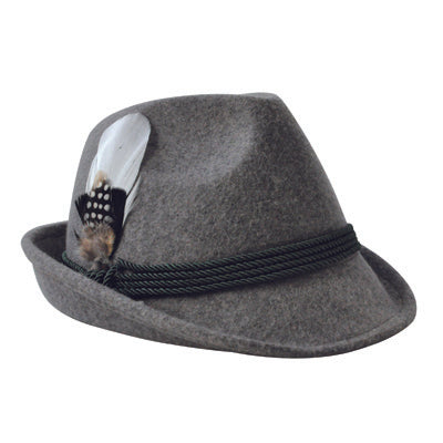Tyrolean hat light gray mottled