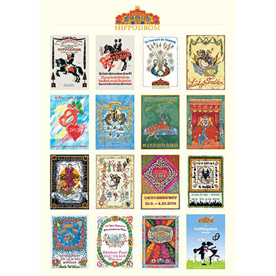 Hippodrome poster with annual motifs