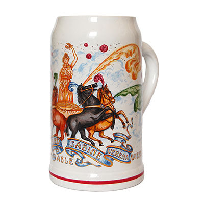 Marstall Oktoberfest Steinkrug 2014 mit Zinndeckel