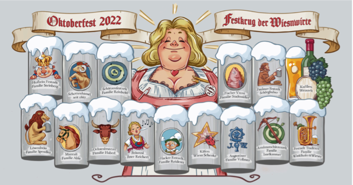 Wiesnwirte Krug 2022 genuine salt glazed with pewter lid