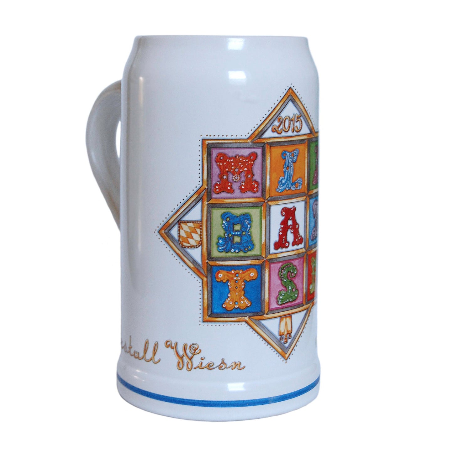 Marstall Steinkrug 1l 2015 with pewter lid