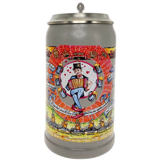 Wiesnwirte Krug 2021 genuine salt glazed with pewter lid