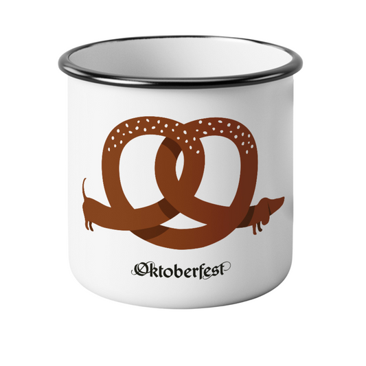 Oktoberfest™ Emaille Tasse  Brezndackel