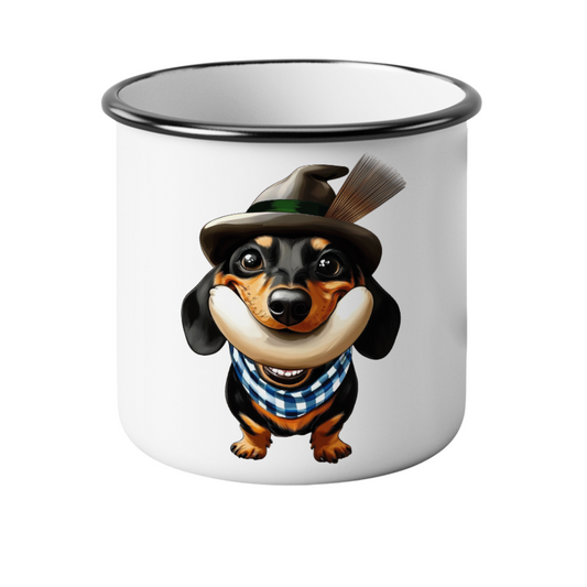 Oktoberfest™ Emaille Tasse Grinsewaldi