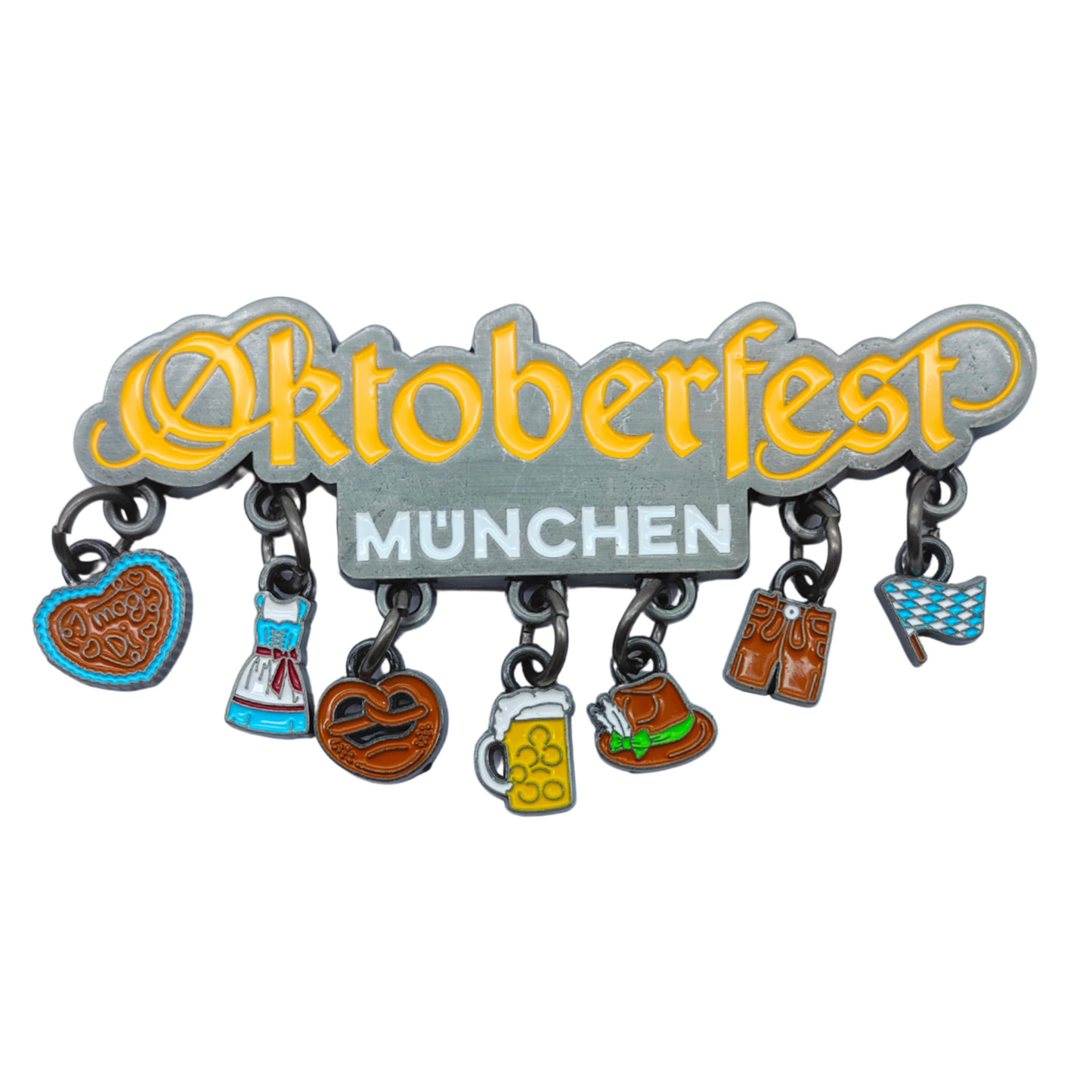 Oktoberfest™ Metallmagnet Schriftzug Charms