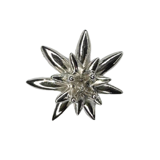 Pin Edelweiß 3D Silber
