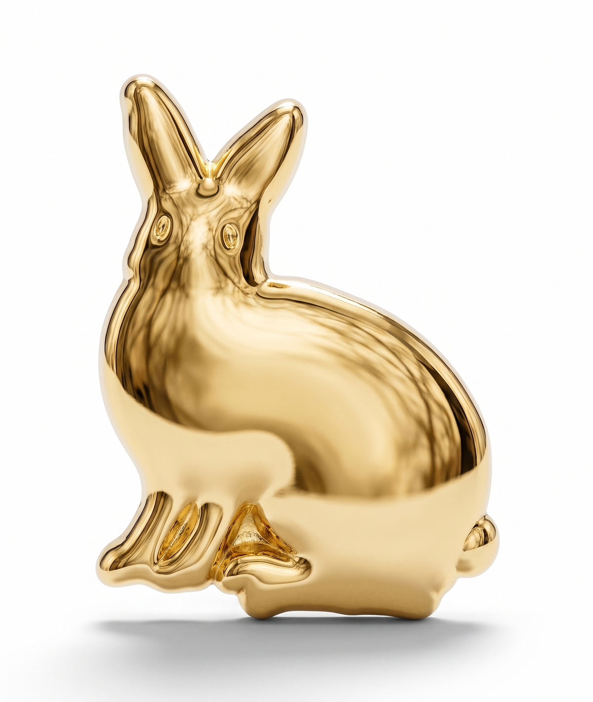 Anstecker Hase gold