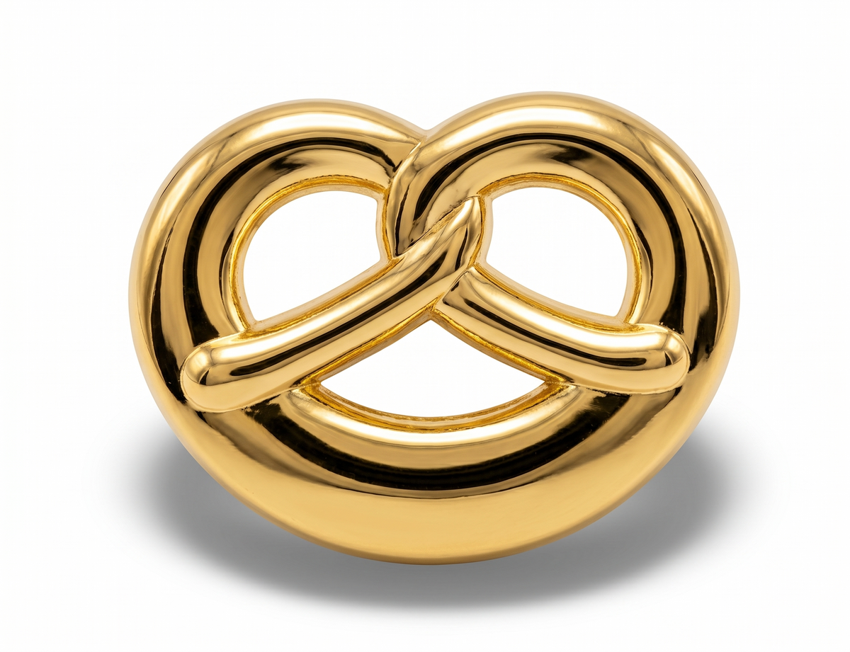 Anstecker Brezn gold