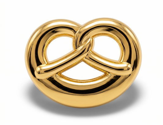 Anstecker Brezn gold