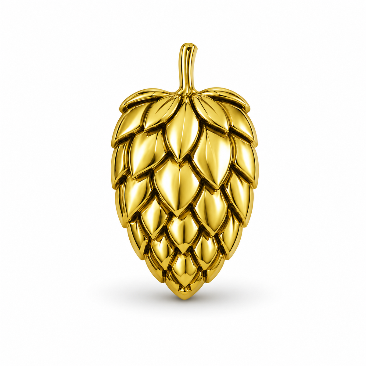 Anstecker Hopfendolde gold 3D