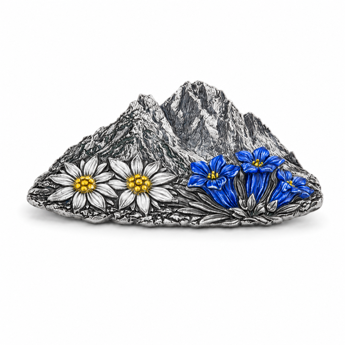 Anstecker Edelweiss mit Berg