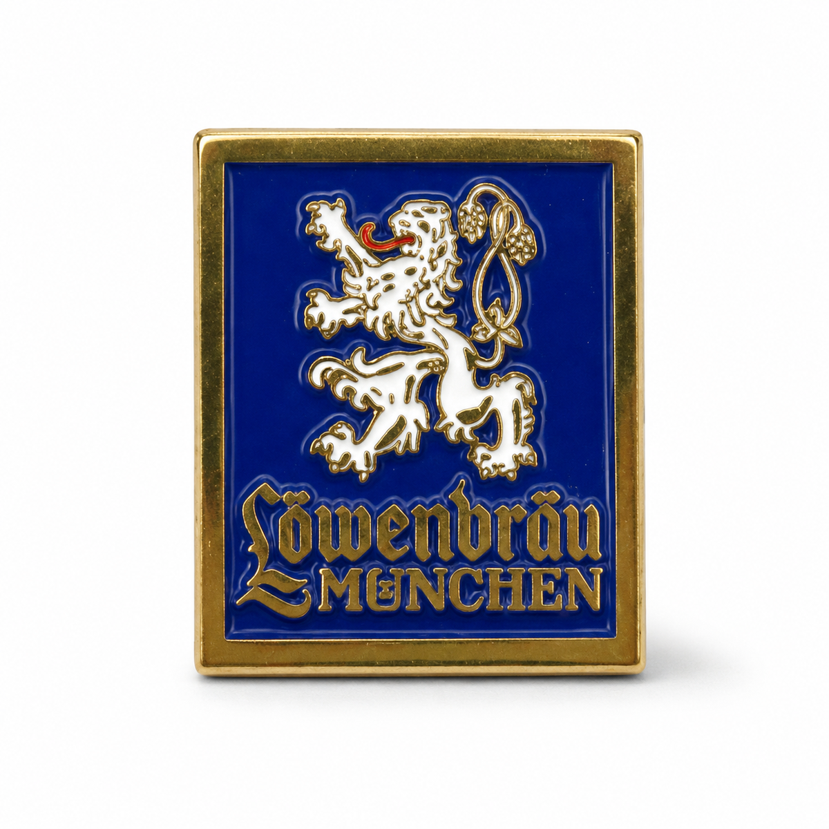 Anstecker Löwenbräu Logo Blau
