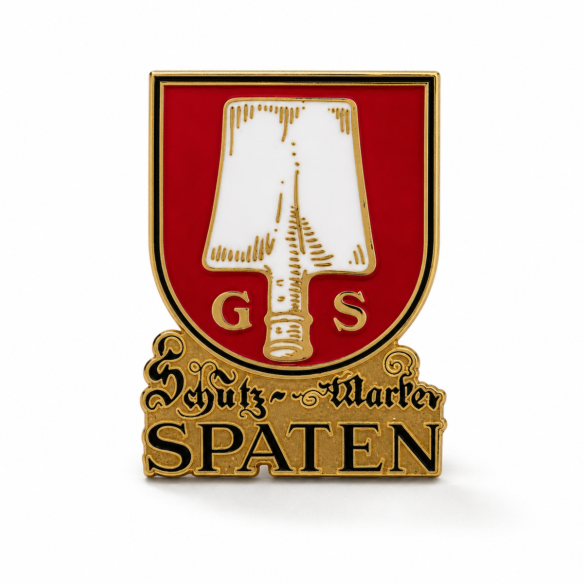 Anstecker Spaten Logo klein rot
