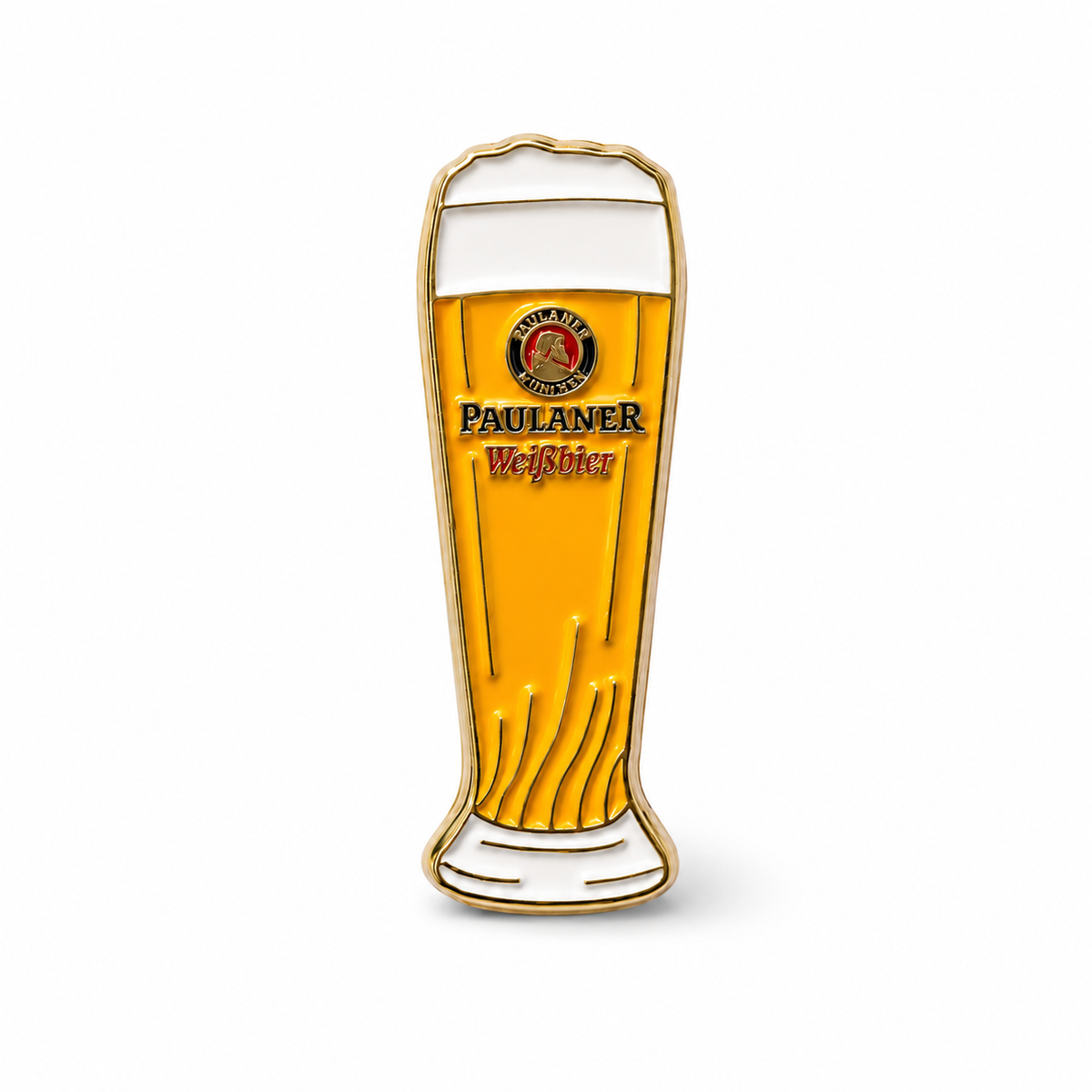 Anstecker Paulaner Weißbierglas