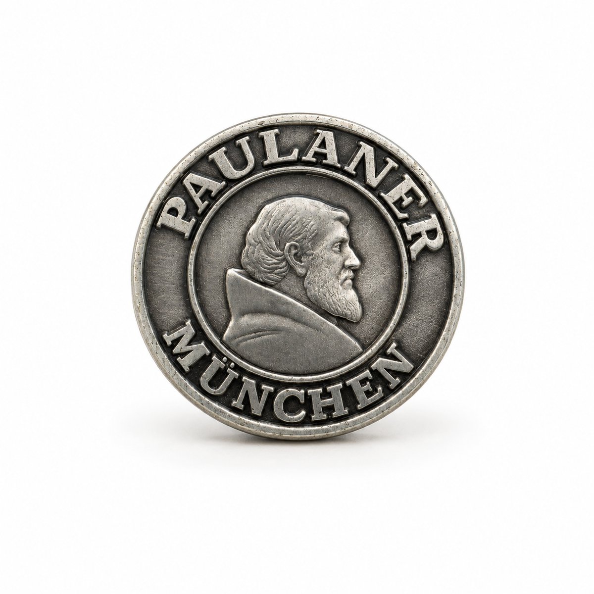 Anstecker Paulaner Logo silber