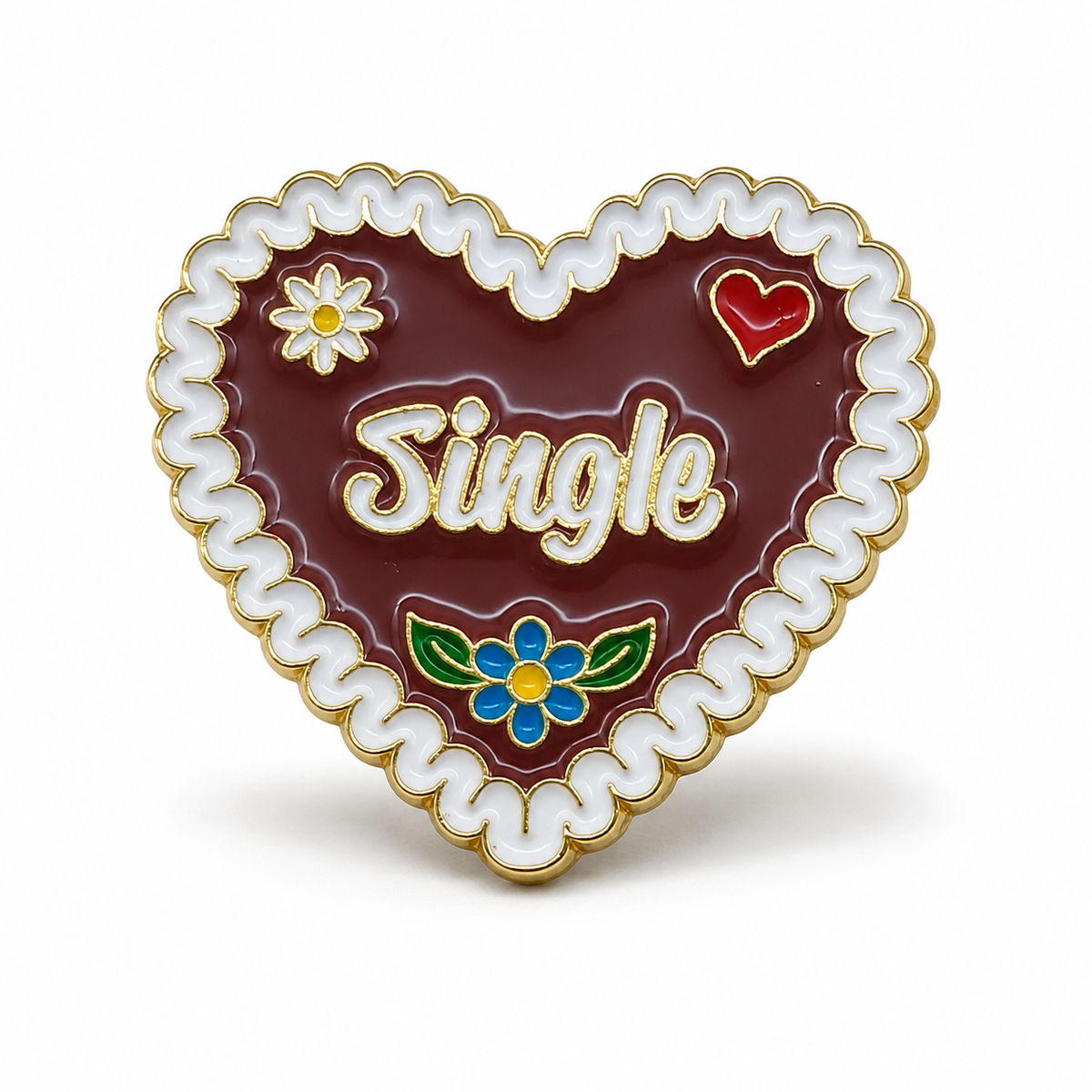 Anstecker Lebkuchenherz Single