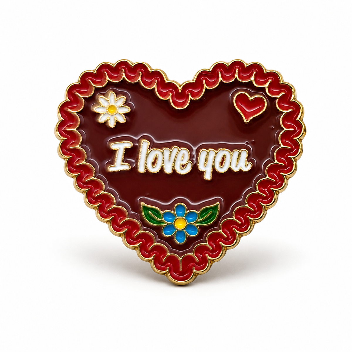 Anstecker Lebkuchenherz I love you