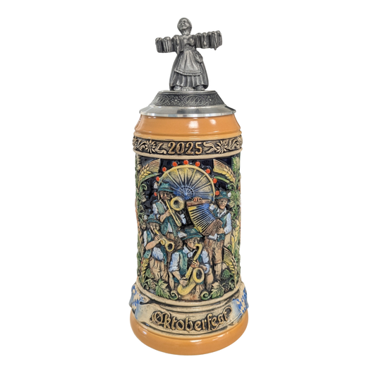 Oktoberfest™ Relief-Sonderkrug Motiv 2025 mit Zinndeckel Zensi