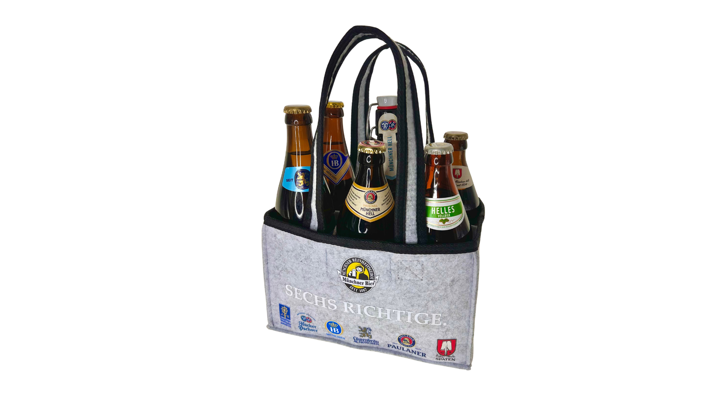 6er Bier Filztragerl